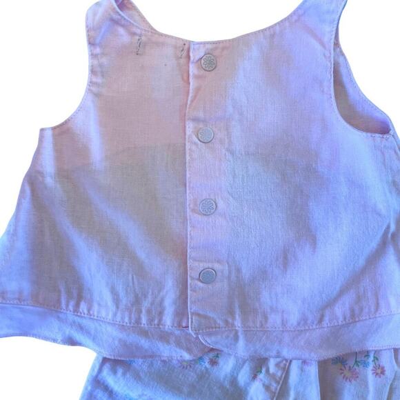 Vintage Carter’s Newborn Baby Girl Outfit – Pink Embroidered Top & Bloomers 668K - Picture 10 of 10